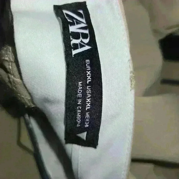 Zara Deconstructed Pant Suit Size XL/XXL Taupe Brown - NWOT AND NWT - Picture 3 of 12